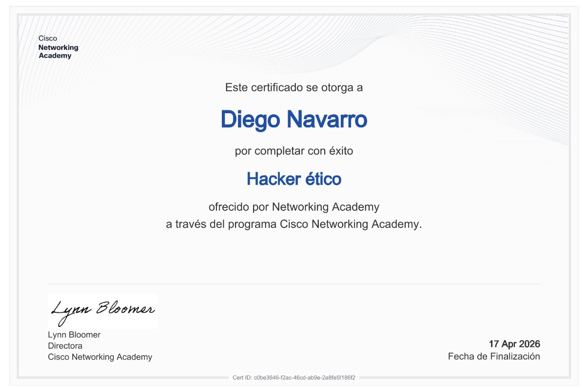 Certificado Ethical Hacker