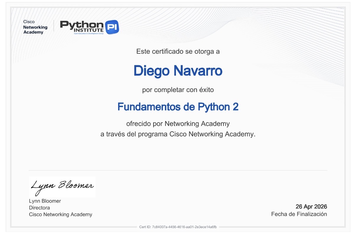 Certificado Python 2